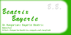 beatrix bayerle business card